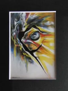 不*鳥様 岡本太郎 抽象画 万博 肉筆油彩 紙本著色 額装 洋画 ot62v 不*鳥様 岡本太郎 抽象画 万博 肉筆油彩 紙本著色 額装 洋画