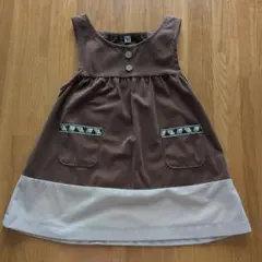 ブラウン アイボリー ワンピース 10号