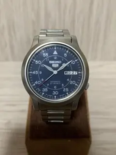 美品SEIKO 5 7S26-02J0セイコー 5 ミリタリー 裏スケ 自動巻き