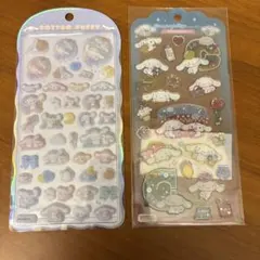 【正規品】シナモンロールコットンパフィーシール&ドロップジェリーシール2枚セット