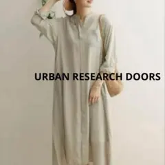 URBAN RESEARCH DOORS シャツワンピース　麻混