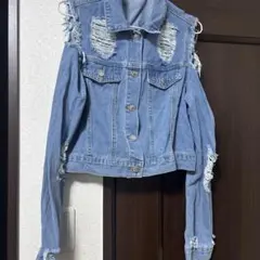 ダメージ加工 デニムジャケット インディゴ