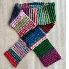 マフラー　ハンドメイド　手編み　かぎ針編み　1点