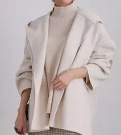 【SALON adam et rope】ビッグシルエット　フード付ミドルコート