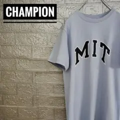 海外製チャンピオンChampionカレッジロゴMIT古着Tシャツ青