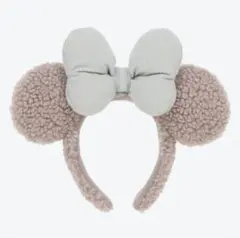 ディズニー ミニー もこもこカチューシャ グレー2022-2023冬