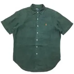 Ｌ 90s ヴィンテージ ポロバイラルフローレン BRADFORD リネンシャツ