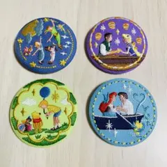 ディズニーキャラクター　刺繍缶バッジセット