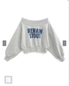 GRL デニムロゴ刺繍オフショルダースウェットトップス[pm527]