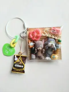 ガチャ詰めポーチ　スイーツ　カフェ　キャンディバッグキーホルダー　フロッキー