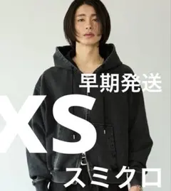 SINSS スミクロ ヘビーウェイトダブルジップフーディー （短丈 