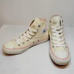 【裏地はな柄】CONVERSE ALL STAR ハイカット ホワイト 23cm