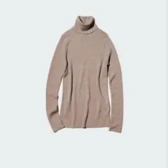 UNIQLO メリノウールタートルネックセーター ベージュ