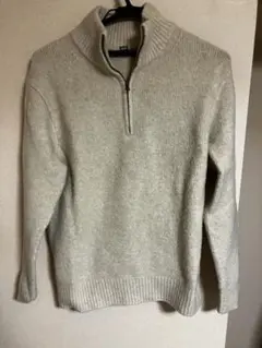 UNIQLO ハーフジップセーター ベージュ スフレヤーン