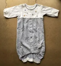 ファミリア ツーウェイ・ドレスオール 50〜60cm 白と青のストライプ