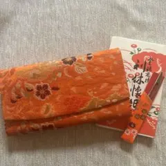 花柄刺繍 茶道用懐紙ケース 帛紗挟み 菓子切り 懐紙 3点セット