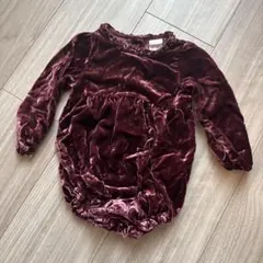 H&M ADORABLES バーガンディ ロンパース 68