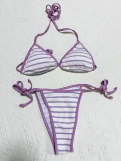 ストライプデザイン セパレートビキニ Mサイズ