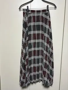 Pinkadobeチェック柄プリーツスカート M