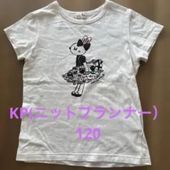 KP ニットプランナー　みみちゃん　白Tシャツ　120cm