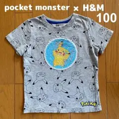ポケットモンスター　ポケモン　Tシャツ　スパンコール　美品　100 104