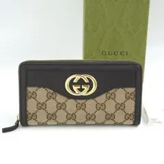 ✨新品未使用✨　GUCCI 長財布　GGライン　GG柄　インターロッキングのサムネイル