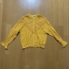 レトロガール 7分袖 ブラウスシャツ フリーサイズ