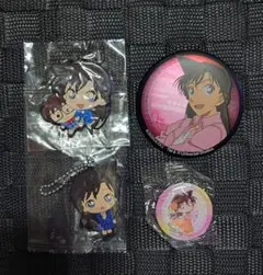 名探偵コナン　毛利蘭セット　缶バッジ　ラバマス　ピタこれ　くら寿司