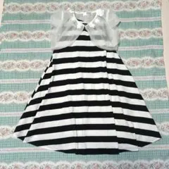 ストライプ ノースリーブドレスとボレロ セット