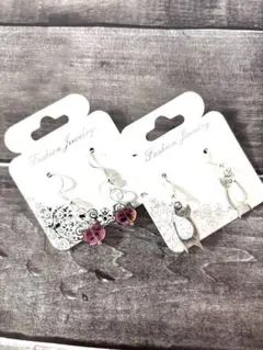 猫ピアス2点セット　お買得です！