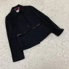 DOLCE&GABBANA ベルト付きジャケット　無地　黒　サイズ24/38のサムネイル