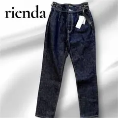 rienda デニム　美Line Denim 新品　バックル　ハイウエスト