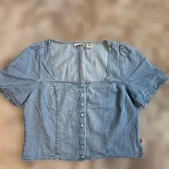 Levi's デニム 半袖シャツ ライトブルー Mサイズのサムネイル