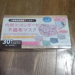 内側コットンガーゼ不織布マスク30枚