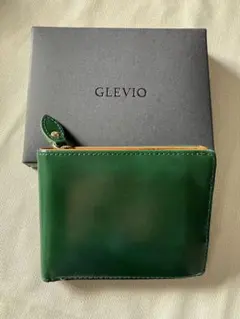 GLEVIO緑のレザー長財布 - メルカリ