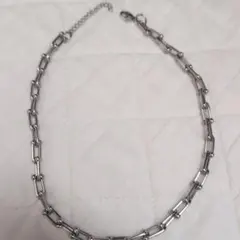 シルバーカラー ホースチェーン ネックレス