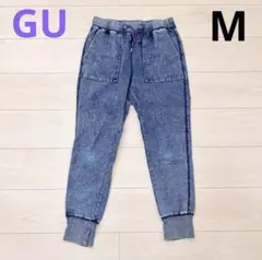 GU ジーユー デニムスウェットイージーパンツ M