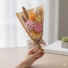 枯れないミニブーケ　モールフラワー お祝いやインテリアのプラスにいかがでしょか