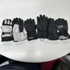 子供用140サイズ　3ペアセット　スキー・スノーボードグローブ 黒・白