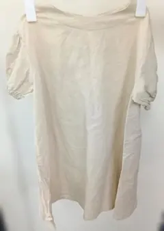 Roraキッズワンピース120cmナチュラルリボン半袖女の子子供服♡お出かけ着♡のサムネイル