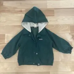 petit mainフード付き緑色ジャンパー