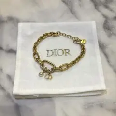 Dior チェーンブレスレット パール付き