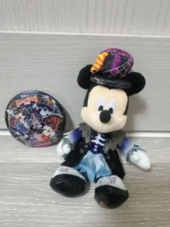 スプーキーBoo セット　ミッキー ぬいぐるみバッジ &缶バッジ