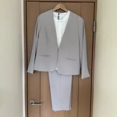 ライトベージュ スーツ　ブラウス　3点セット　3L