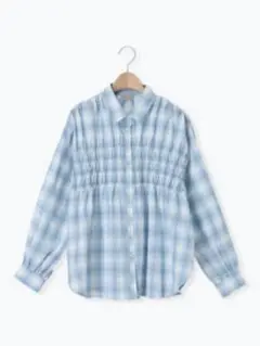サマンサモスモス柄アソートシャーリングシャツ　サックスブルー　フリー　新品