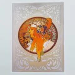 ミュシャ　ビザンティン風の頭部：ブロンド　キャンバスポスター　Mucha