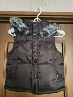 COMME CA ISM ブラウン ダウンベスト 120A