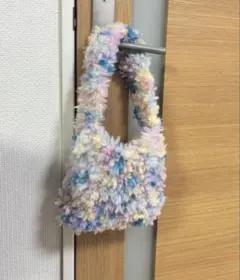 パステルファーハンドバッグ ハンドメイド