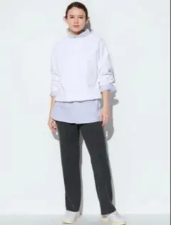 UNIQLO ユニクロ ウォッシャブルニットリブパンツ グレー