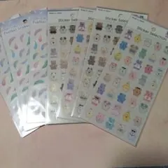 可愛いキャラクターシール7枚セット